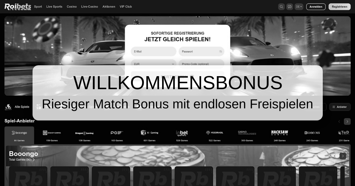 RoiBets Casino Deutschland - Beste Slots & schnelle Auszahlungen